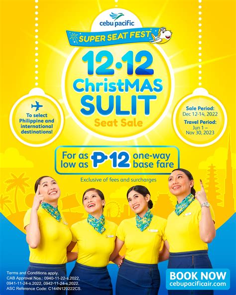Cebu Pacific 12.12 Seat Sale Promo (December 12, .
